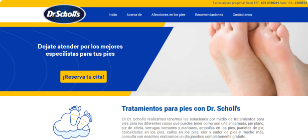 Plan diseño web para consultorios de podología GOLD